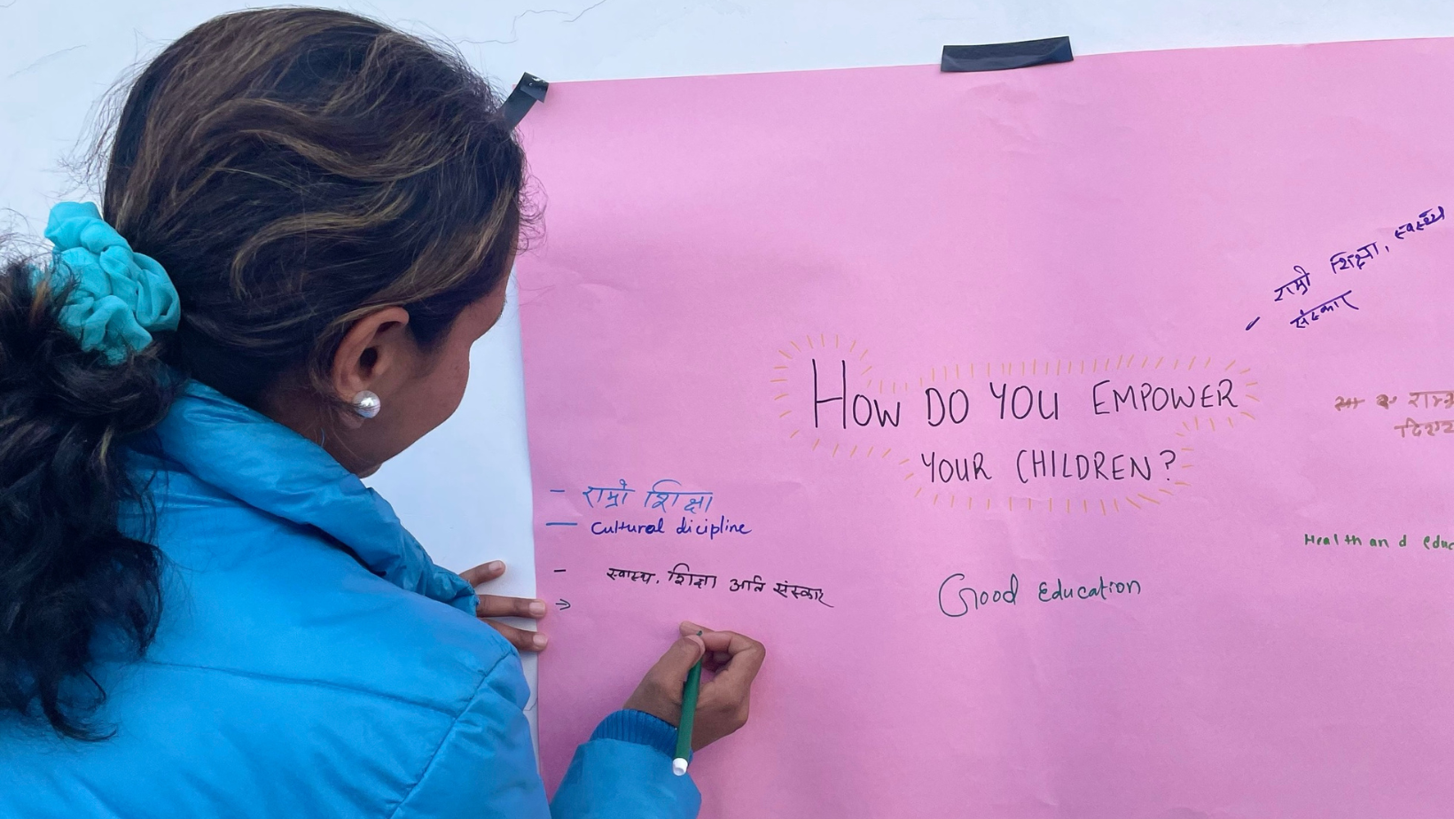 Workshops with the women's group in Nepal