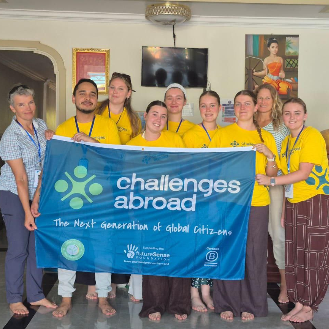 Australian students on a service-learning program in Cambodia